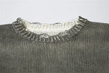 Vintage Distressed Loose Knitwear Sweater
