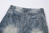 Trendy Designer Baggy Pleated Denim Wide Leg Jeans