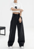 Black Baggy Women's High Waist Denim Pants