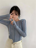 Solid Bright Line Long Sleeve T-shirt