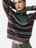 Cozy Vintage Half Zipper Casual knitwear Sweater
