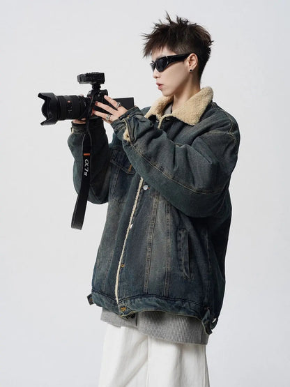 High Quality Thickened Cotton Denim Jacket