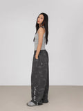 Gray Snowflake Hip Hop Dance Pants