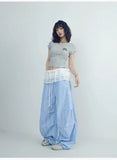 Fresh Blue White Checkered Sport Pants