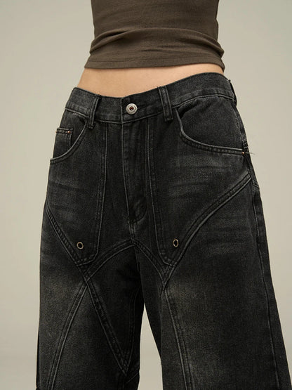 Wide Leg Vintage Washed Baggy Jeans