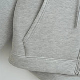 Thick Solid Zip-Up Hoodie
