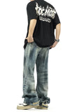 Distressed Vintage Cool Retro Denim Jeans