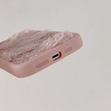 Cozy Fur Grid iPhone Case