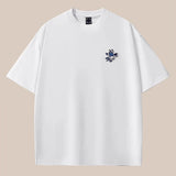 Summer Phoenix Embroidery Casual O-Neck Cotton T-Shirt