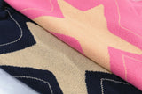 Star Knitted Graphic Ripped Sweater