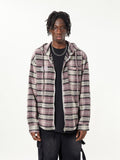 Striped Plaid Long Sleeve Hoodie
