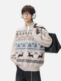 Cozy Nordic Fair Isle Knit Cardigan