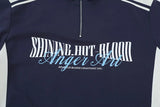 Y2K Half Zipper Graphic T-shirt
