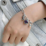 Lucky Cute Bear Geometric Square Bracelet