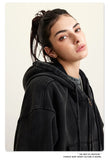 Women's Fleece Zip-up Cropped Hoodie