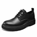 Black High-End British Style Leather Shoes