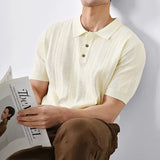 Men's Luxury Knitted Casual Business Polo T-Shirt