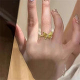 Chic Gold Fine Butterfly Ring