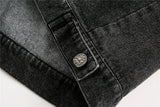 Retro Oversized Casual Patchwork Denim Jacket