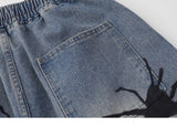 Spider Graphic Mid Waist Shorts