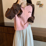 Chill Fit Loose Zipper Retro Long Sleeve Sweatshirt