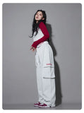 Stylish White Grey Dance Pants