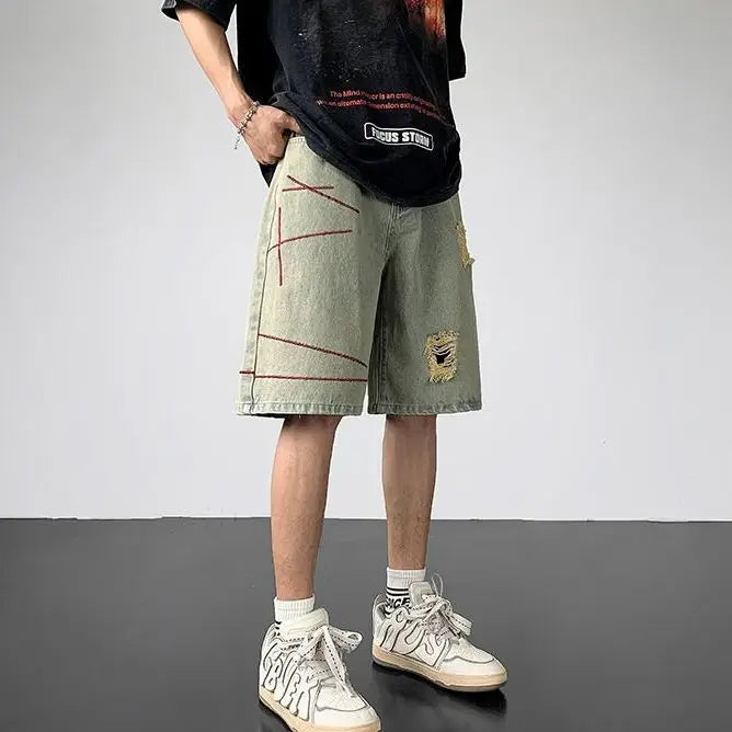 Ripped Summer Style Thin Loose Denim Shorts