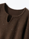 Y2K Sequin Design V-Neck Knit Sweater
