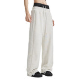 Modern Spliced Two-Piece Elastic Waist Jogger