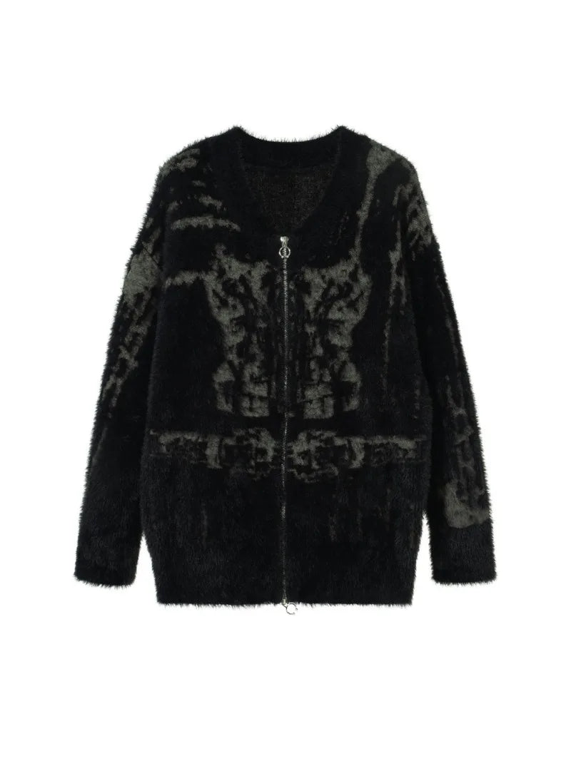Y2K Casual Layers Black Knitted Sweater
