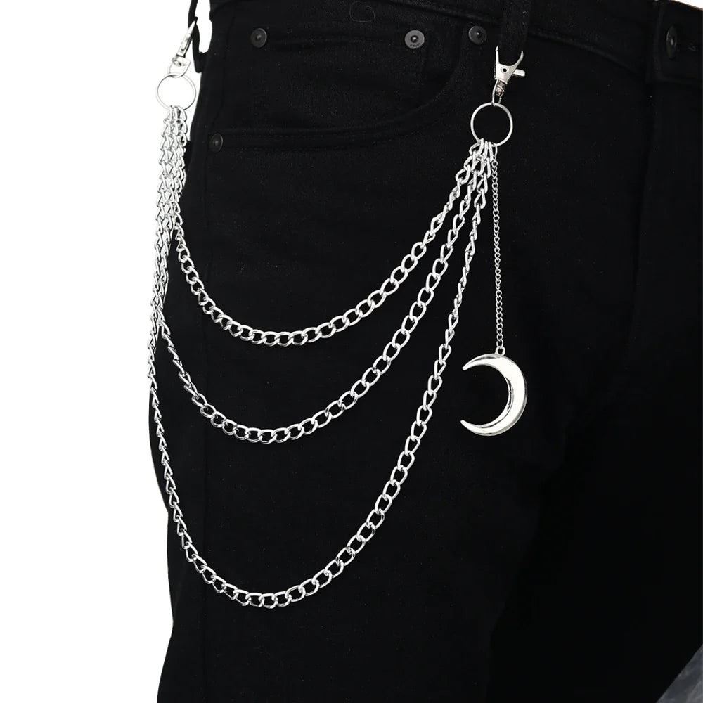 Punk Pentagram Gothic Jeans Chain