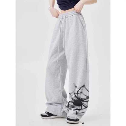 Y2K Spider Wide-Leg Sweatpants