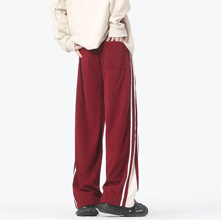 Winter Y2K Corduroy Wide Leg Sports Sweatpants