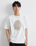 Embroidered Heavy Cotton Casual Short Sleeve T-Shirt