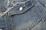 Embroidery Butterfly Denim Jacket