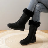Winter Leather Snow Plush Sole Boot