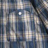 Artistic Washed Plaid Short Sleeve Shirt