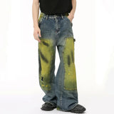 Retro Laidback Bottoms Vintage Tie Dye Baggy Jeans