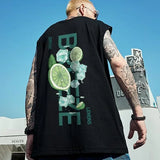 Lemon Graphic Print Sleeveless Tank T-Shirt