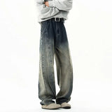 Retro Patchwork Personality Design Washed Jeans