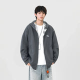 Y2K Warm Plaid Lined Zip-Up Hooded Sweatshirt