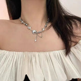 Model wearing the Charming Pendant Necklace