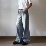 Vintage Wide Leg Cargo Denim Jeans