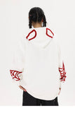 Y2K Spider Embroidery Zip-Up Hoodie