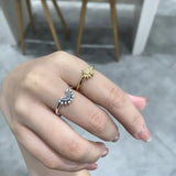 Sparking Moon And Sun Stackable Ring