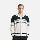 Breathable High Quality Striped Knit Cardigan