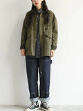 Military Army Retro Denim Jacket