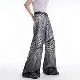 Mens Breathable High-Quality Wide Leg Jeans