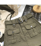 Mini Cargo Skirt With Belt
