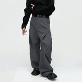 Diamond Patchwork Pleated Casual Pants
